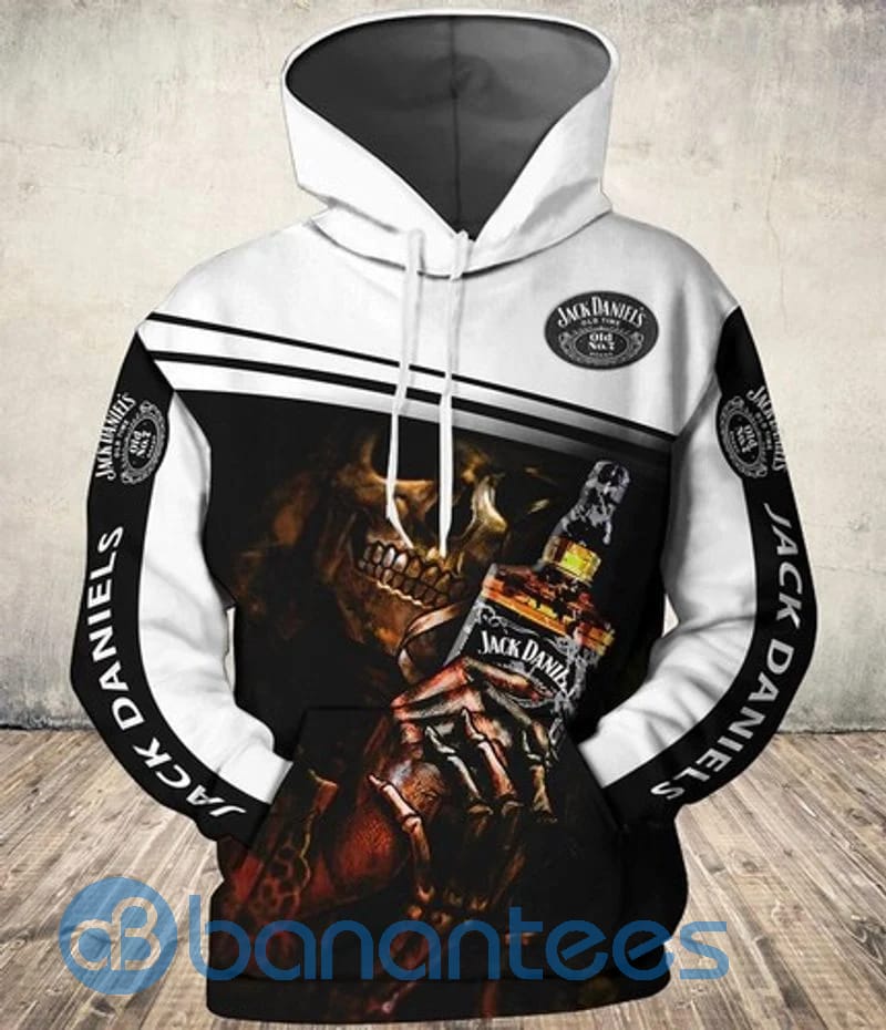 Jack Daniel Whisky Tennessee Skull All Over Print 3D Hoodie