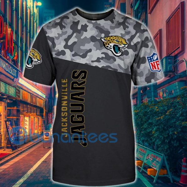 Jacksonville Jaguars Military Design All Over Printed 3D T Shirt Product Photo