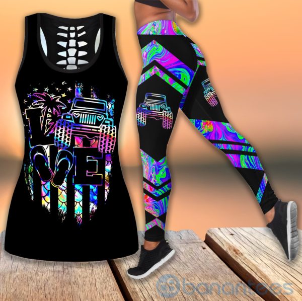 Jeep Girl Love Jeap Tank Top Legging Set Outfit Product Photo