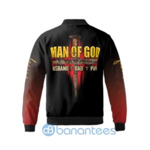 Jesus Is My Savior Casual Button Shirt Jesus Cross Man Of God Fleece Bomber Jacket Product Photo