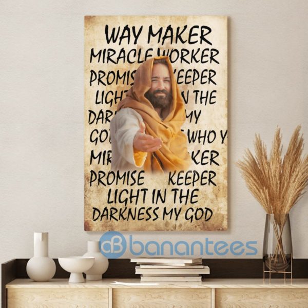 Jesus Way Maker Light In The Darkness My God Wall Art Canvas Product Photo