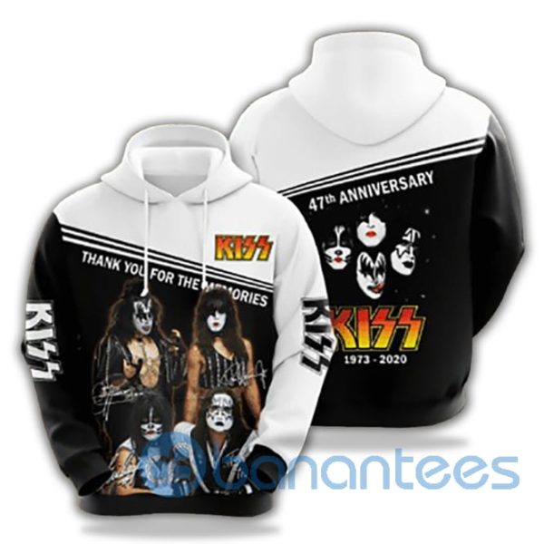 Kiss On Stage 47th Anniversary 1973 2020 Signature Design 3D Hoodie Product Photo