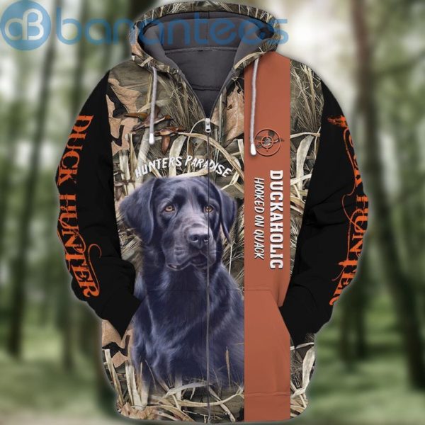 Labrador Dog Hunters Paradise Duckaholic Hooked On Quack Full Printed 3D Hoodie Product Photo