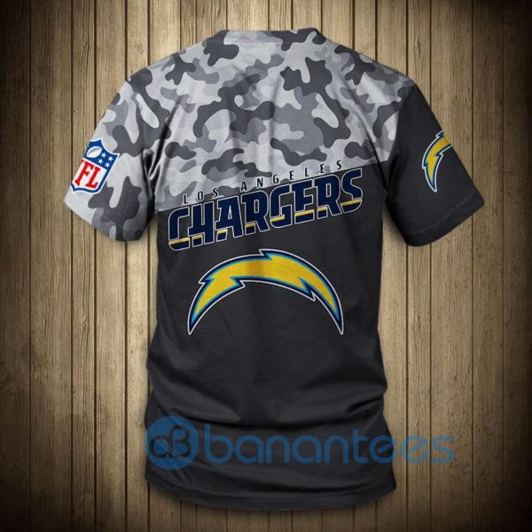 Los Angeles Chargers Military Short Sleeve 3D T Shirt Product Photo