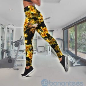 Love Bee Mandala Sunflower Tank Top Legging Set Outfit Product Photo