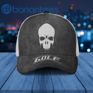 Love Golf Skull Black White Snakebitte Cap Hat Product Photo