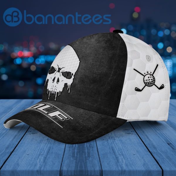 Love Golf Skull Black White Snakebitte Cap Hat Product Photo