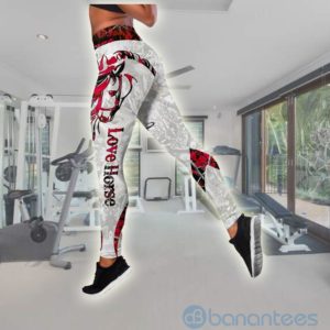 Love Horse Red Tank Top Legging Set Outfit Product Photo