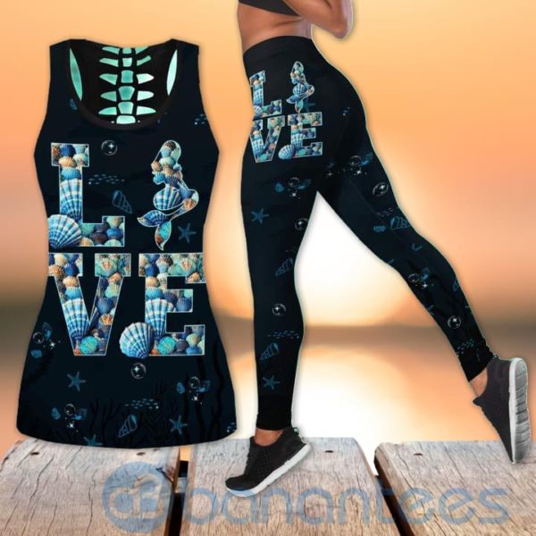 Love Of Mermaid Hollow Tank And Legging Outfit Product Photo