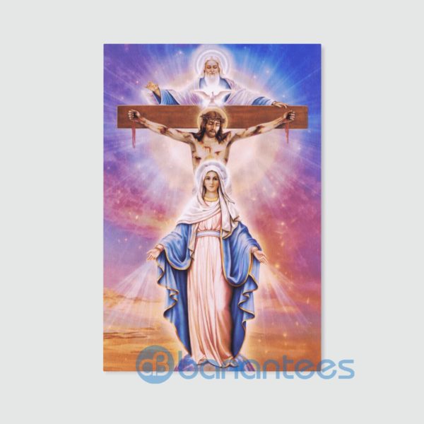 Maria And Jesus On The Cross Wall Art Canvas Product Photo