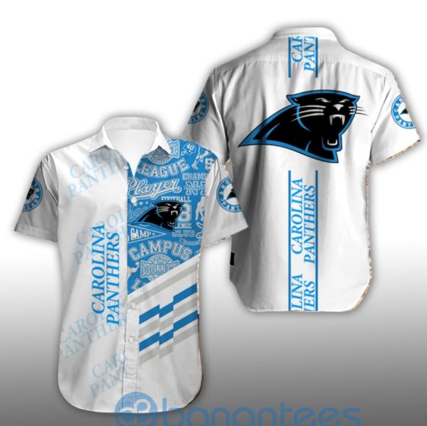 Men's Carolina Panthers Short Sleeves Hawaiian Shirt Product Photo