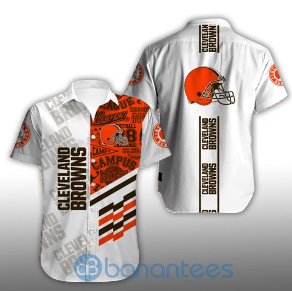 Men's Cleveland Browns Short Sleeves Hawaiian Shirt Product Photo