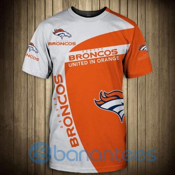 Men's Denver Broncos United In Orange Short Sleeves 3D T Shirt Product Photo