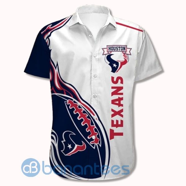 Men's Houston Texans Shirts Fireball Short Sleeves Hawaiian Shirt Product Photo