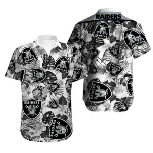 Men's Las Vegas Raiders Hawaiian Shirt Tropical Product Photo