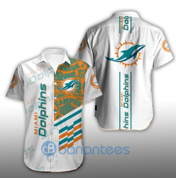 Men's Miami Dolphins Short Sleeves Hawaiian Shirt Product Photo