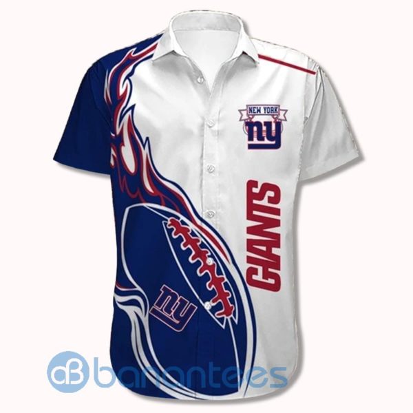 Men's New York Giants Shirts Fireball Short Sleeves Hawaiian Shirt Product Photo