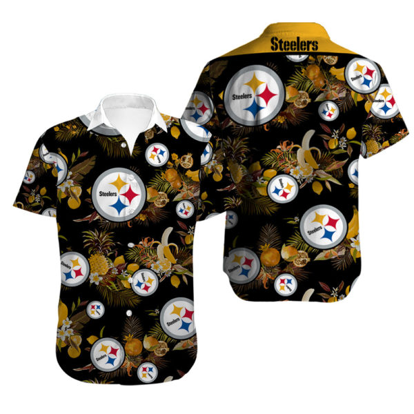 Men's Pittsburgh Steelers Hawaiian Shirt Tropical Product Photo