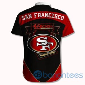 Men's San Francisco 49ers Shirts Fireball Short Sleeves Hawaiian Shirt Product Photo