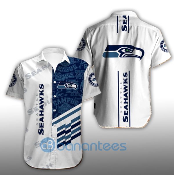 Men's Seattle Seahawks Short Sleeves Hawaiian Shirt Product Photo