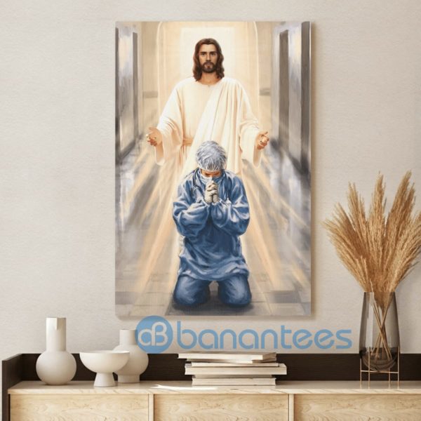 Merciful Jesus Bless Our Healthcare Heroes Nurses Wall Art Canvas Product Photo