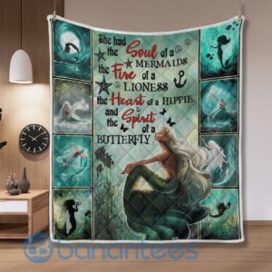 Mermaid And Butterfly Quilt Blanket Product Photo