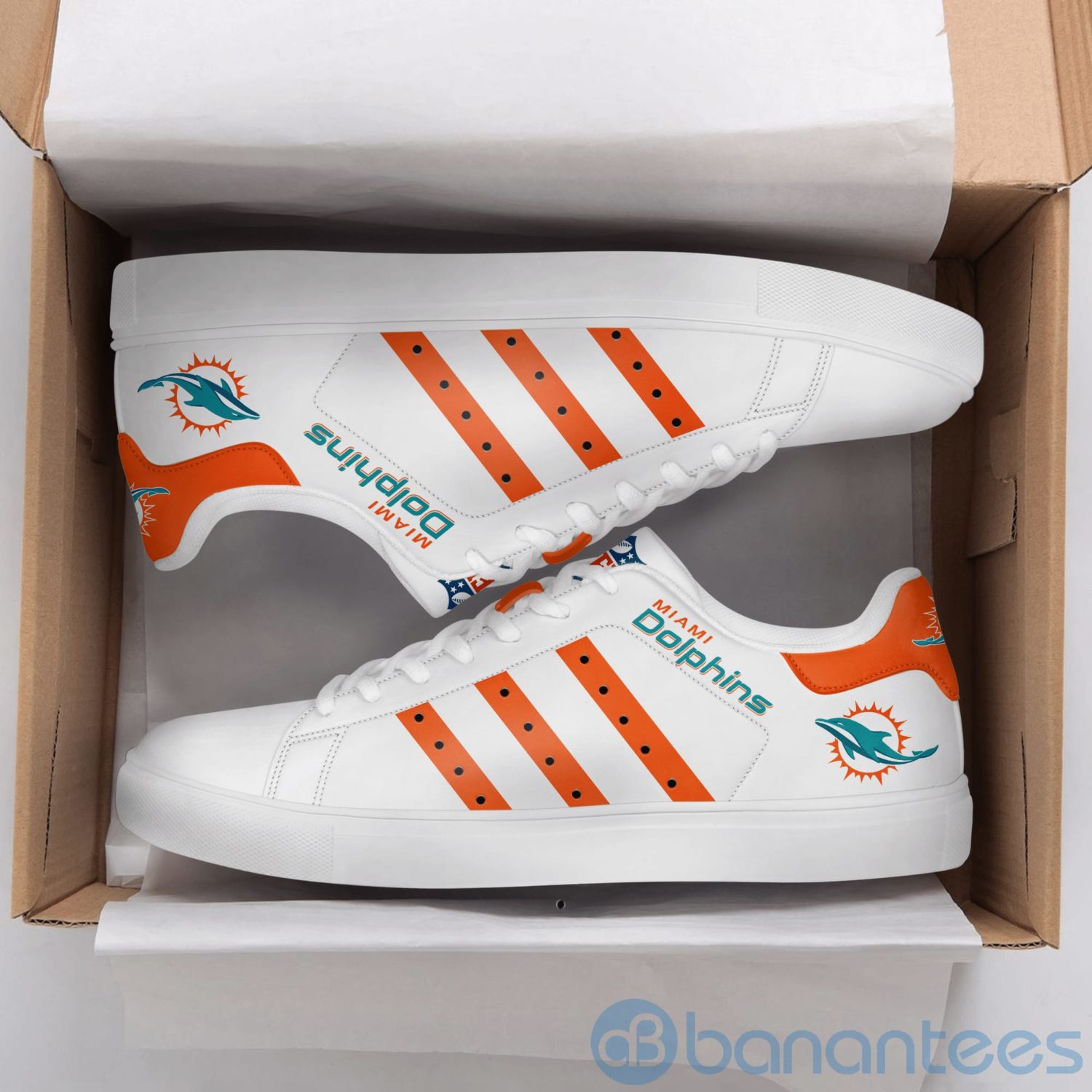 Miami Dolphins Logo Low Top Skate Shoes