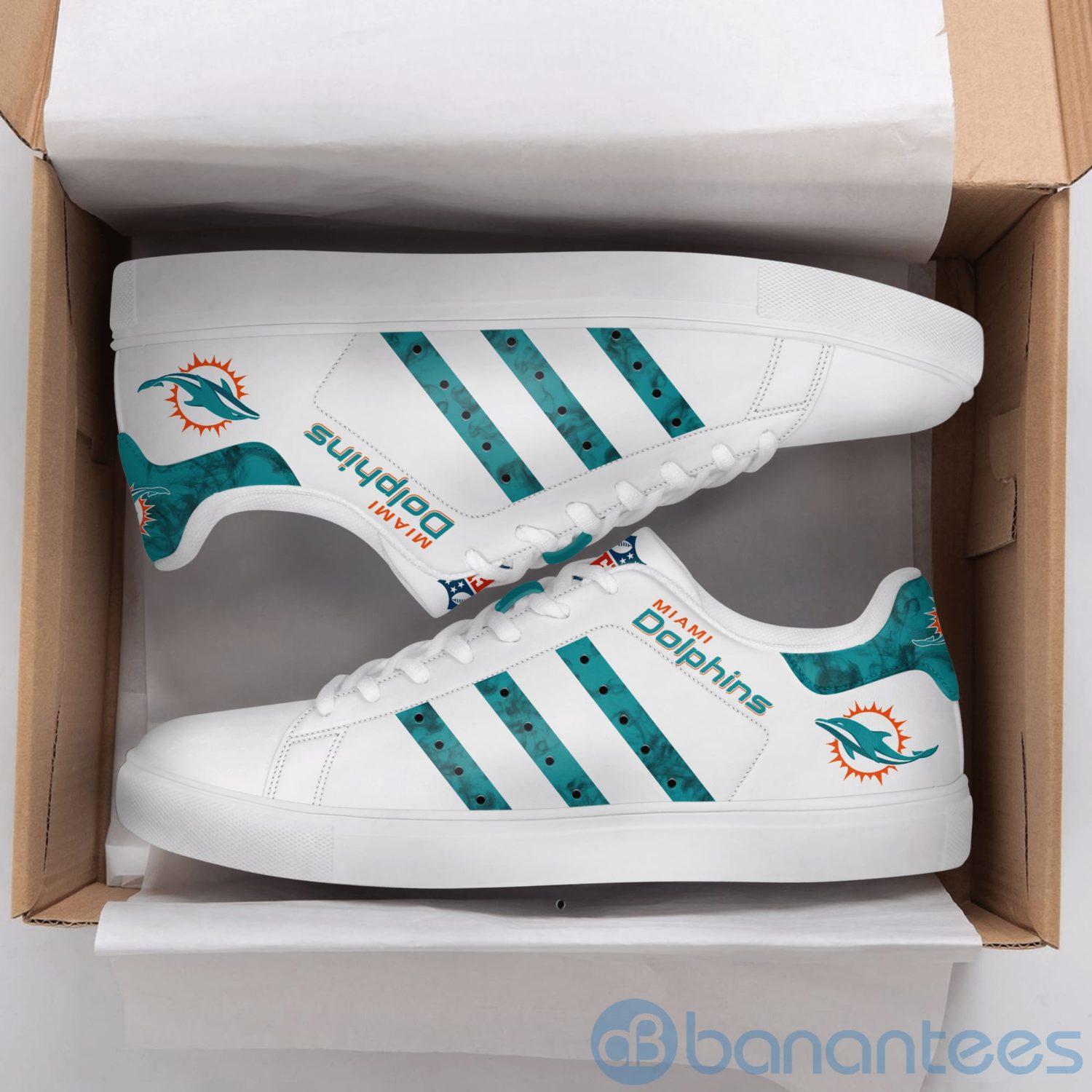 Miami Dolphins Low Top Skate Shoes For Fans