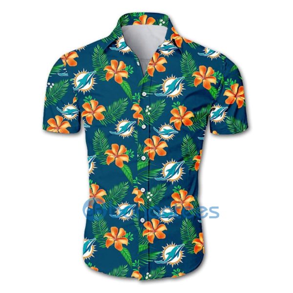 Miami Dolphins Short Sleeves Hawaiian Shirt Product Photo