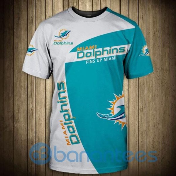 Miami Dolphinsfins Up Miami Short Sleeves 3D T Shirt Product Photo