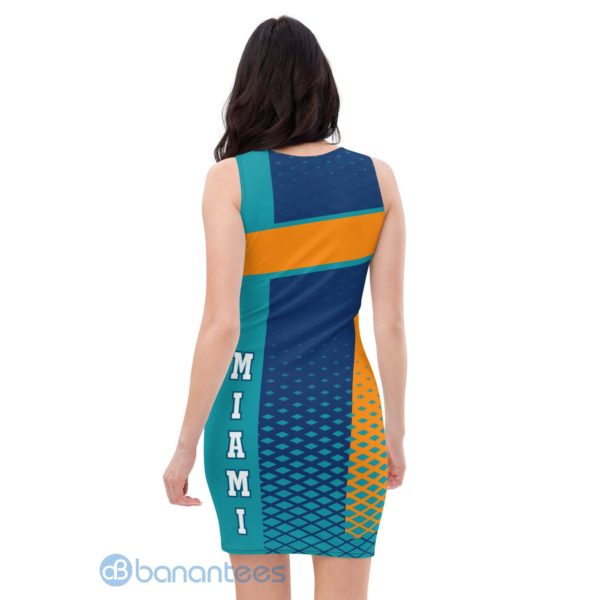 Miami Fashion Light Blue Royal Orange Racerback Dress For Women Product Photo