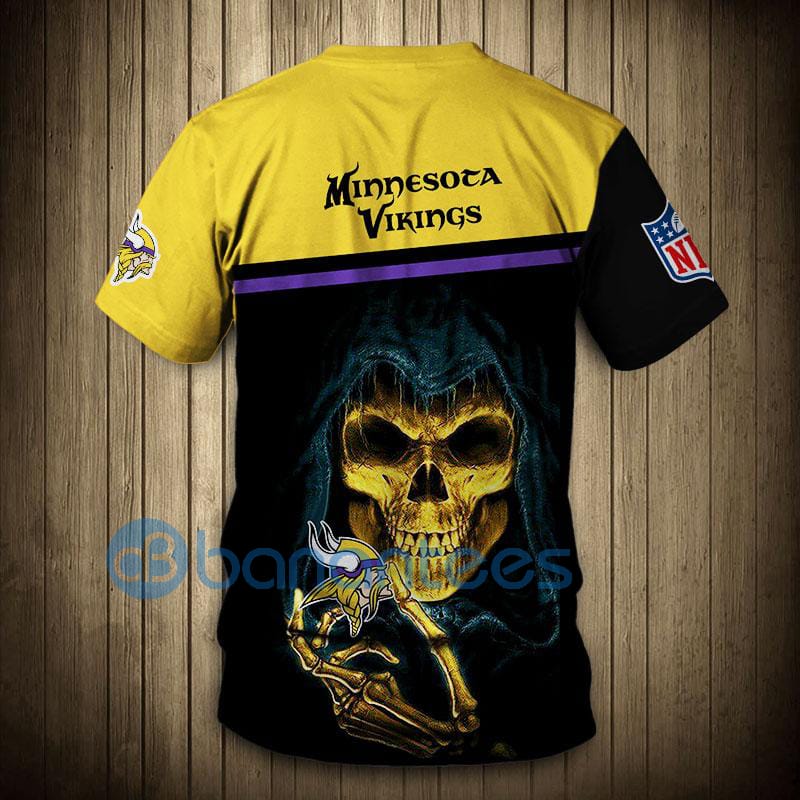 Minnesota Vikings Hand Skull Full Printed 3D T-Shirt