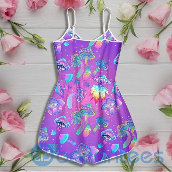 Mushroom Psychedelic Color Pattern Rompers For Women Product Photo
