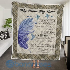 My Mom My Hero You Hold My Hand When I Was Small Quilt Blanket Product Photo