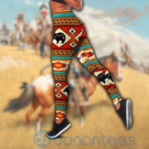 Native American Black Bear Tank Top Legging Set Outfit Product Photo
