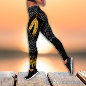 Native American Black Tank Top Legging Set Outfit Product Photo