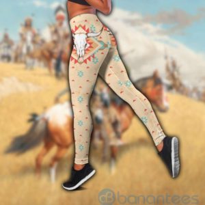 Native American Cow Skull Tank Top Legging Set Outfit Product Photo