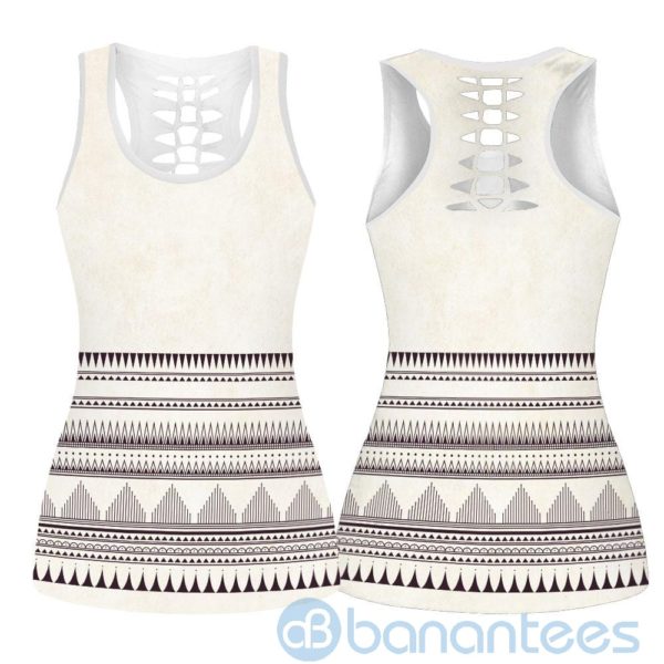 Native American Yoga Hollow Tank And Legging Outfit Product Photo