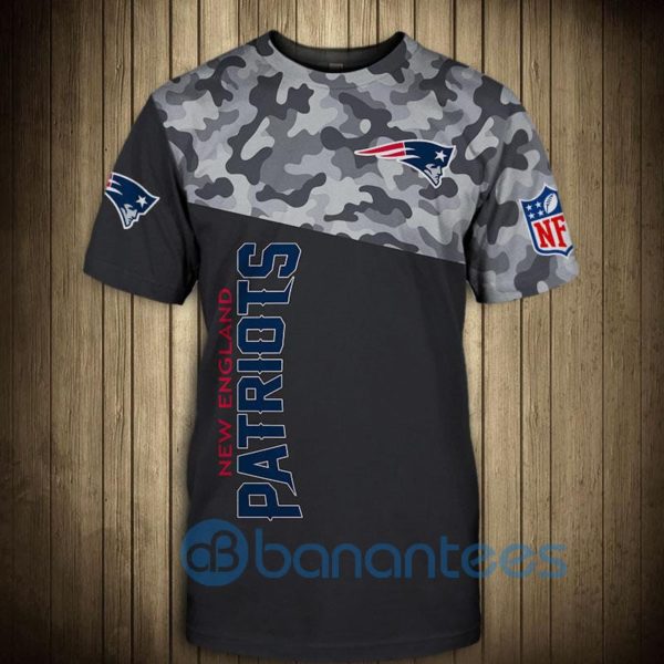 New England Patriots Military Short Sleeve 3D T Shirt Product Photo