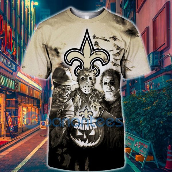 New Orleans Saints Halloween Horror Night Full Printed 3D T Shirt Product Photo
