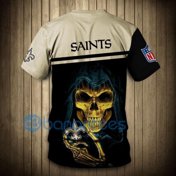 New Orleans Saints Hand Skull Full Printed 3D T Shirt Product Photo