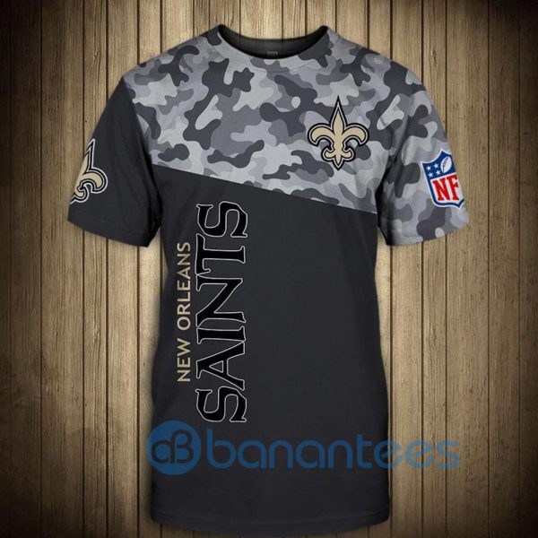 New Orleans Saints Military Short Sleeve 3D T Shirt Product Photo