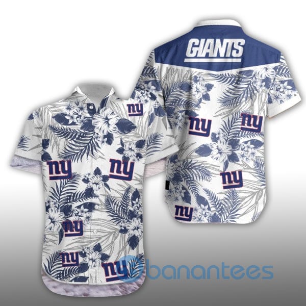 New York Giants Tropical Short Sleeves Hawaiian Shirt Product Photo