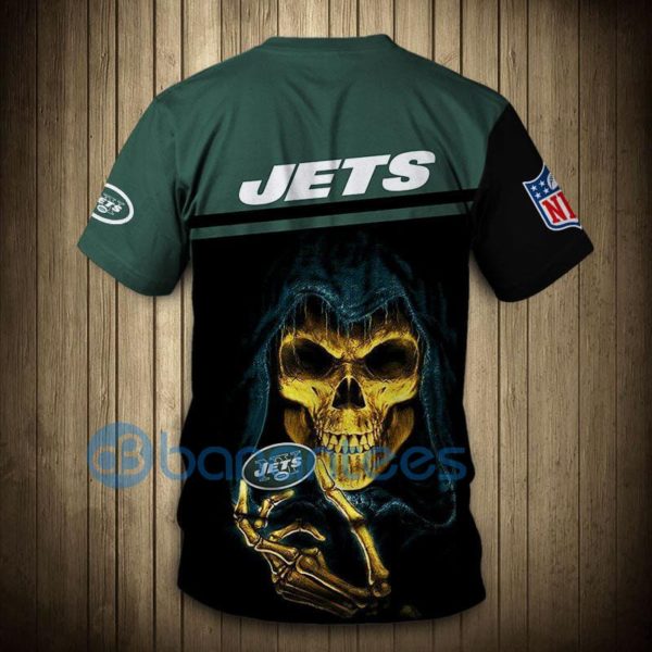 New York Jets Hand Skull Full Printed 3D T Shirt Product Photo