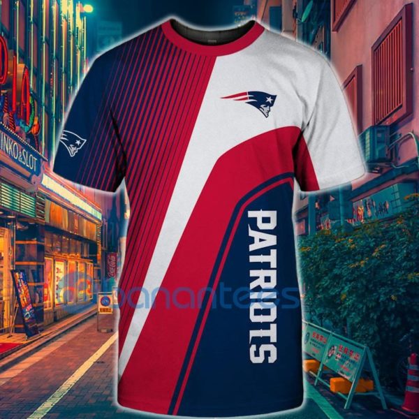 Nfl Custom New England Patriots All Over Printed 3D T Shirt Product Photo