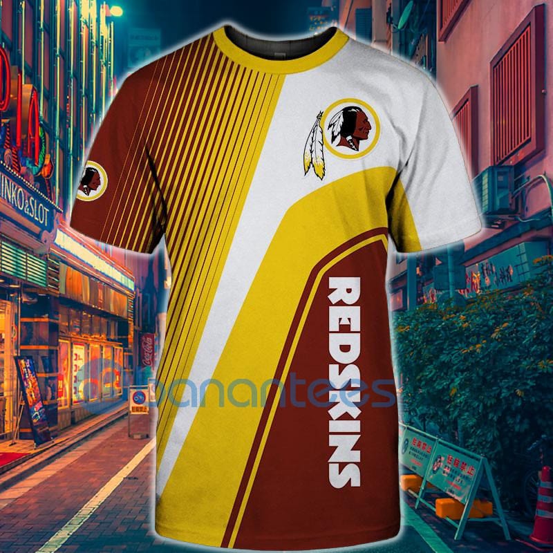Nfl Custom Washington Redskins All Over Printed 3D T-Shirt