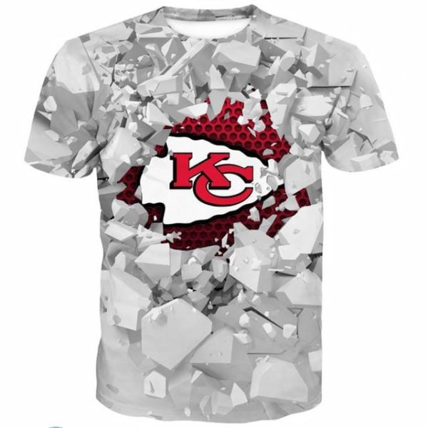 NFl Kansas City Chiefs Wall Bronken Design Full Printed 3D T Shirt Product Photo