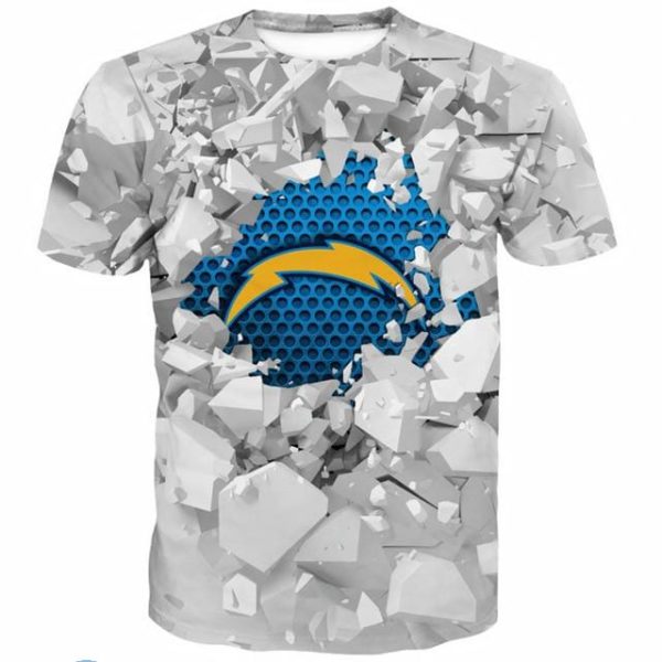 NFl Los Angeles Chargers Wall Bronken Design Full Printed 3D T Shirt Product Photo