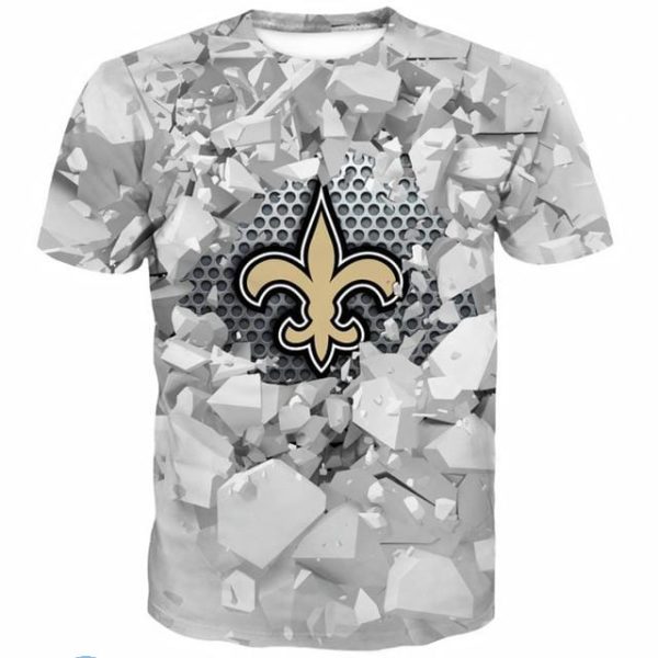 NFl New Orleans Saints Wall Bronken Design Full Printed 3D T Shirt Product Photo