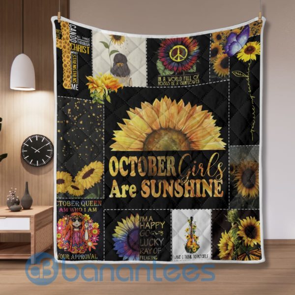 October Girl Are Sunshine Quilt Blanket Product Photo